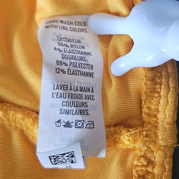 Aerie Gold Textured High Waisted Cheeky Bikini Bottoms Size L - Picture 6 of 7